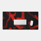 Moderne Abstracte artistieke schilderstreken met n Bureaumat (Keyboard & Muis)