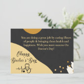 Moderne Abstracte Artsen Dag Feestdagenkaart (Staand voorkant)