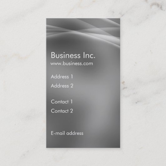 Moderne Abstracte Aurora Effect Gray Visitekaartje (Voorkant)