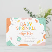 Moderne Abstracte Baby Sprinkle Kaart (Staand voorkant)