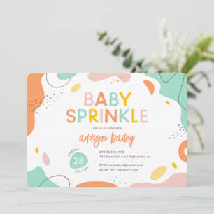 Moderne Abstracte Baby Sprinkle Kaart