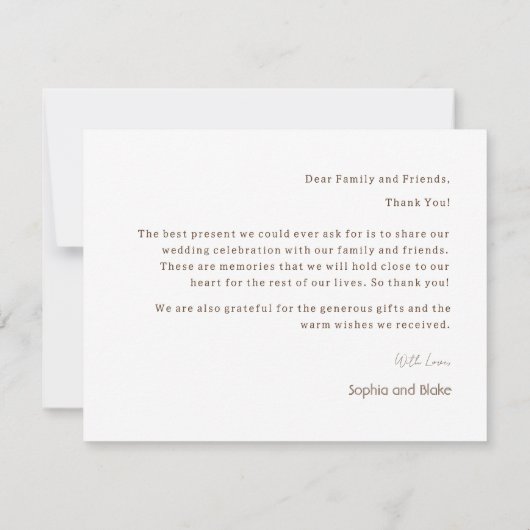 Moderne Abstracte Beach bruiloft dank u kaart (Achterkant)