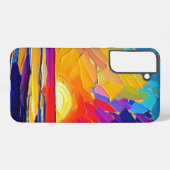 Moderne Abstracte Beach Sunset kunstwerk Samsung Galaxy Hoesje (Achterkant horizontaal)