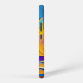 Moderne Abstracte Beach Sunset kunstwerk Samsung Galaxy Hoesje (Rechterkant)