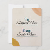 Moderne Abstracte bedankkaart - spreek dankbaarhei (Achterkant)