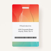 Moderne Abstracte bedrijfwerknemer-id | Verloop Badge (Achterkant)