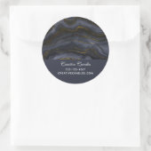 Moderne Abstracte bedrijven met zwarte & goudgrijs Ronde Sticker (Tas)