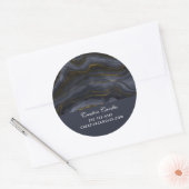 Moderne Abstracte bedrijven met zwarte & goudgrijs Ronde Sticker (Envelop)