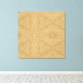 Moderne Abstracte beige witte driehoekspatroon Canvas Afdruk (Insitu (Houten vloer))