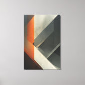 Moderne Abstracte Beton Oranje Accent Canvas Afdruk (Voorkant)