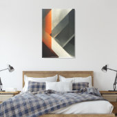 Moderne Abstracte Beton Oranje Accent Canvas Afdruk (Insitu (Slaapkamer))