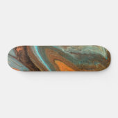 Moderne Abstracte, bijtende, vloeibare marmer Persoonlijk Skateboard (Horizontaal)