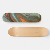Moderne Abstracte, bijtende, vloeibare marmer Persoonlijk Skateboard (Horizontaal)