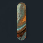 Moderne Abstracte, bijtende, vloeibare marmer Persoonlijk Skateboard<br><div class="desc">Dit moderne ontwerp is uitgerust met een bijtende vloeibare marmer met oranje,  blauwgroen en bruine tinten #marble #liquidart #oranje #brown #brown #blauwgroen #rustic #masculine #giftsforknul #giftsforhim #giftsforher #feminine #girinly #klantgifts #schaats #skateboarden #skateboarden #outdoorsport #sport #sport #sport #sport #apparatuur #mode #sport #sport #kleding #,  # #design #design Kerstmis #jarig #feestdagen</div>