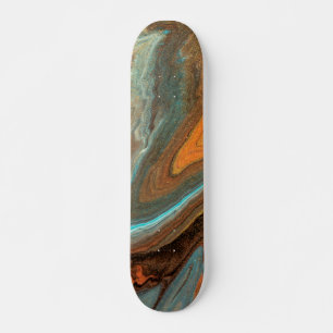 Moderne Abstracte, bijtende, vloeibare marmer Persoonlijk Skateboard