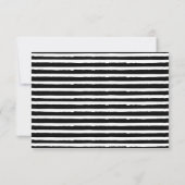 Moderne Abstracte Black Stripes bruiloft RSVP Kaartje (Achterkant)