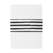 Moderne Abstracte Black Stripes bruiloft Uitnodigingen Wikkel (Achterkant Voorbeeld)
