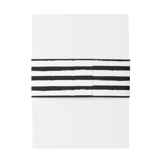 Moderne Abstracte Black Stripes bruiloft Uitnodigingen Wikkel (Achterkant Voorbeeld)