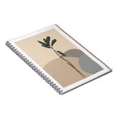 Moderne abstracte bladeren notitieboek (Rechterzijde)