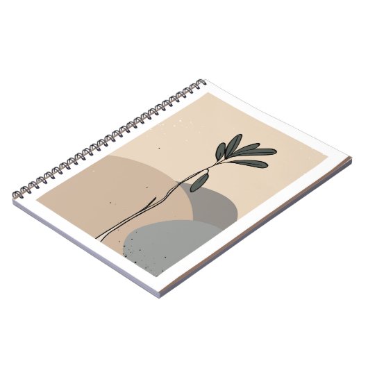 Moderne abstracte bladeren notitieboek (Linkerzijde)