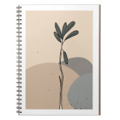 Moderne abstracte bladeren notitieboek (Voorkant)