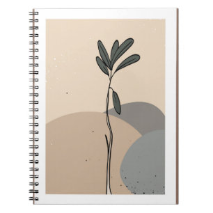 Moderne abstracte bladeren notitieboek