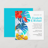 Moderne Abstracte Bladeren Tropische Trouw Uitnodi (Voorkant / Achterkant)