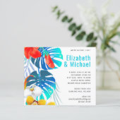 Moderne Abstracte Bladeren Tropische Trouw Uitnodi (Staand voorkant)