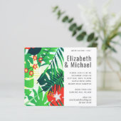 Moderne Abstracte Bladeren Tropische Trouw Uitnodi (Staand voorkant)