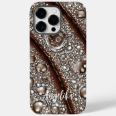 Moderne Abstracte bladlederlijnen  Case-Mate iPhone Case (Achterkant)