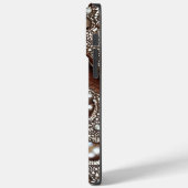 Moderne Abstracte bladlederlijnen  Case-Mate iPhone Case (Achterkant / Links)