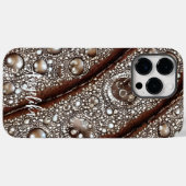 Moderne Abstracte bladlederlijnen  Case-Mate iPhone Case (Achterkant (horizontaal))