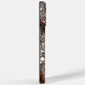 Moderne Abstracte bladlederlijnen  Case-Mate iPhone Case (Achterkant / Rechts)