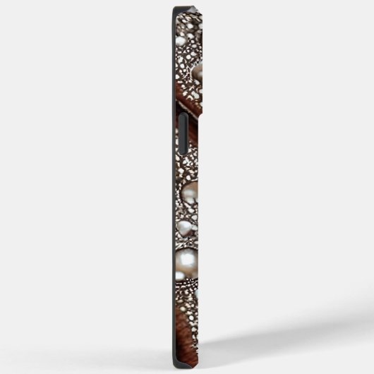 Moderne Abstracte bladlederlijnen  Case-Mate iPhone Case (Achterkant / Rechts)