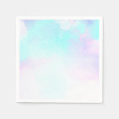 Moderne Abstracte blauw en Paarse Waterverf met st Servet (Voorkant)