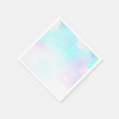 Moderne Abstracte blauw en Paarse Waterverf met st Servet (Hoek)