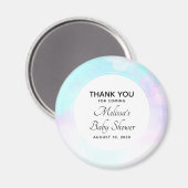 Moderne Abstracte blauw en Paarse Waterverf Shower Magneet (Voorkant / Achterkant)