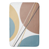 Moderne Abstracte Blauwe Blauw in het midden Badmat (Voorkant Verticaal)