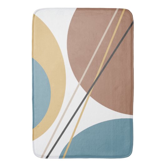 Moderne Abstracte Blauwe Blauw in het midden Badmat (Voorkant Verticaal)