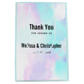 Moderne Abstracte blauwe en Paarse Waterverf bruil Medium Cadeauzakje (Voorkant)