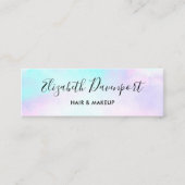 Moderne Abstracte blauwe en Paarse Waterverf Mini Visitekaartje (Voorkant)