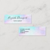 Moderne Abstracte blauwe en Paarse Waterverf Mini Visitekaartje (Voorkant / Achterkant)