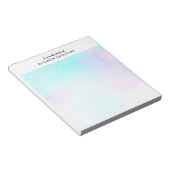 Moderne Abstracte blauwe en Paarse Waterverf Notitieblok (Schuin)