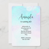 Moderne Abstracte blauwe en Paarse Waterverf op za Kaart (Voorkant)