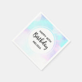 Moderne Abstracte blauwe en Paarse Waterverf op za Servet (Hoek)