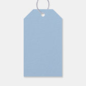 Moderne Abstracte Blauwe Grijze Fractale Kunst Gra Cadeaulabel (Achterkant)