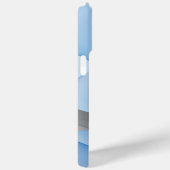 Moderne Abstracte Blauwe Grijze Fractale Kunst Gra Case-Mate iPhone Case (Achterkant / Rechts)