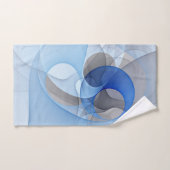 Moderne Abstracte Blauwe Grijze Fractale Kunst Gra Handdoek (Handdoek)