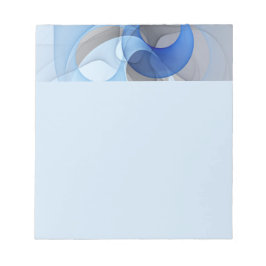 Moderne Abstracte Blauwe Grijze Fractale Kunst Gra Notitieblok