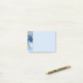 Moderne Abstracte Blauwe Grijze Fractale Kunst Gra Post-it® Notes (Op bureau)